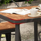 Square Dining Table Industrial Reclaimed Wood Dining Table with 4 Legs