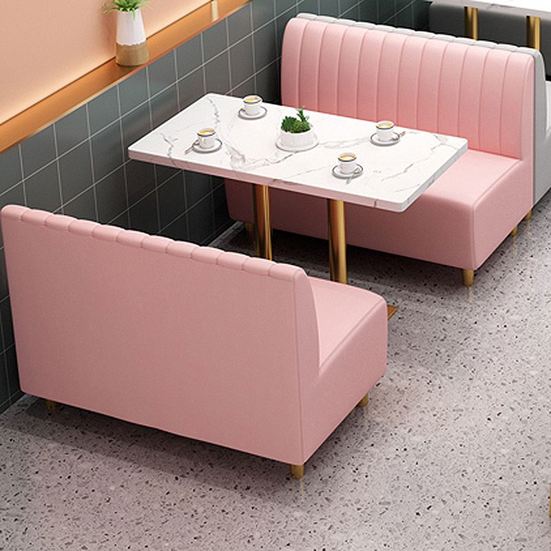 Gold Contemporary Glam Sofa 47.27"D x 25.59"W x 33.46"H 2-seat Sofa for Restaurant Clearhalo 'furn' 'furn_sofas' 'Furniture' 'furniture_sofas' 'kitchen' 'kitchen_sofas' 'Living Room Furniture' 'Sofa' 'sofas' 1200x1200_5240bb09-b822-44e4-811b-6371637b83fa