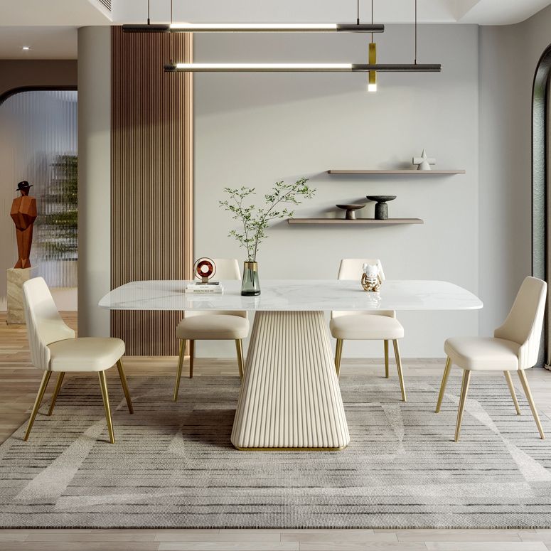Metal Traditional Luxury Rectangular Dining Table Sintered Stone Table with Pedestal Base Clearhalo ' dining_table' 'Dining Tables & Seating' 'Dining Tables' 'furn' 'furn_dining_table' 'Furniture' 'furniture_dining_table' 'Kitchen & Dining Furniture' 'kitchen&dining_furn' 'kitchen' 'kitchen_dining_table' 1200x1200_5240ebf6-76ca-463f-88fd-426040c4a1d5