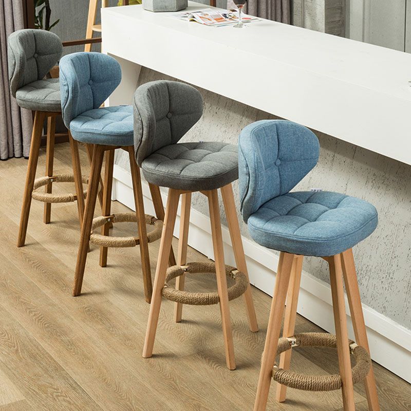 Scandinavian Style Wooden Bar-stool Square Seat Counter Stool for Kitchen Bar Clearhalo 'Bar Furniture' 'Bar Stools' 'bar_stools' 'furn' 'furn_bar_stools' 'furniture_bar_stools' 'Kitchen & Dining Furniture' 'kitchen&dining_furn' 'kitchen' 'kitchen_furn' Furniture' 1200x1200_5241e87a-e017-4d2b-b6d4-8a4e3c269312