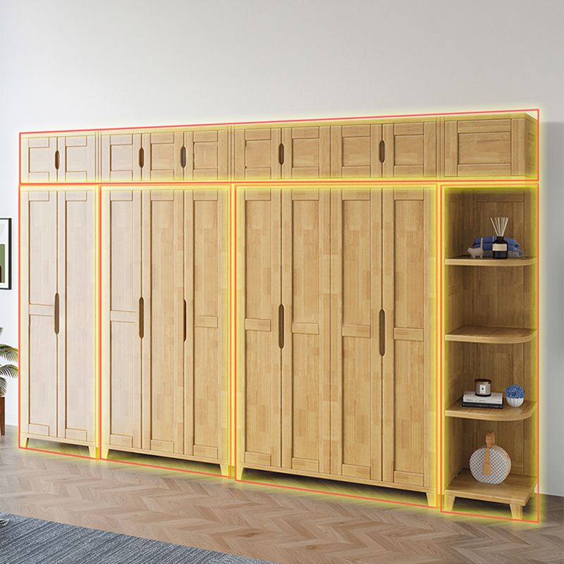 Light Wood Finish Wardrobe Armoire Traditional Wardrobe Cabinet Clearhalo 'Armoires & Wardrobes' 'armoires_wardrobes' 'Bedroom Furniture' 'furn' 'furn_armoires_wardrobes' 'Furniture' 1200x1200_5243bf73-4954-4014-9575-b13d4c7f02b1