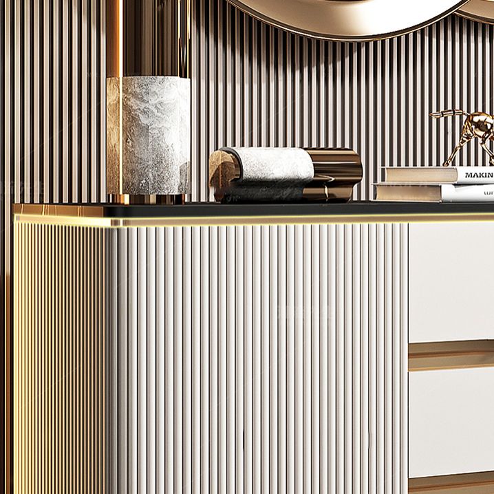 Sideboard da pranzo a 2 porte in stile glam con cassetti per soggiorno