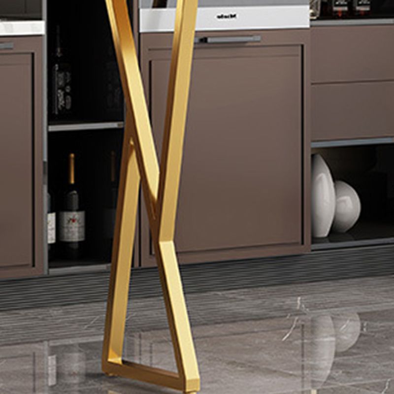 Modern Sintered Stone Bar Table Gold and Metal Base Dining Table Clearhalo 'Bar Furniture' 'Bar Tables' 'bar_tables' 'furn' 'furn_bar_tables' 'Furniture' 'Kitchen & Dining Furniture' 1200x1200_5244e9ea-bc80-4d5b-93c9-c2449d08fb33