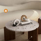 Modern 3 Legs Coffee Table Slate Round Coffee Cocktail Table