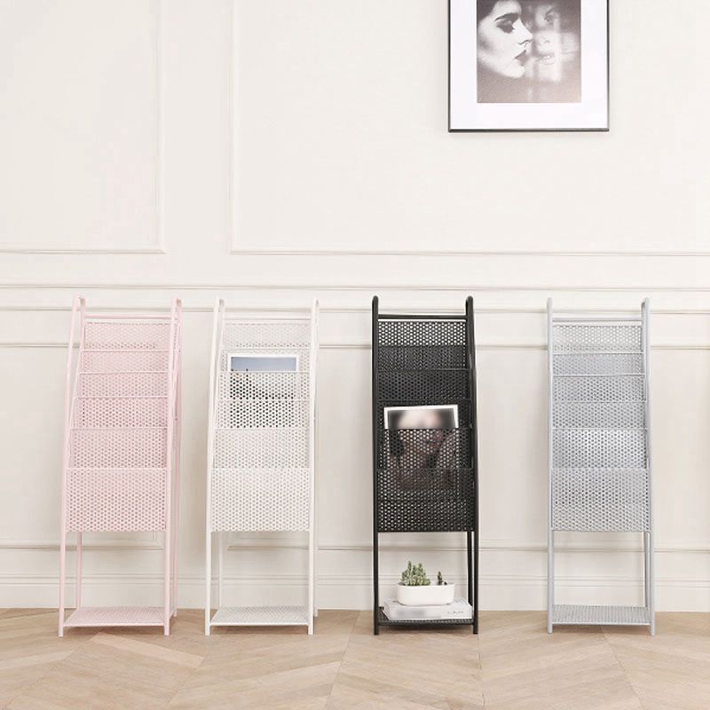 5-Shelf Metal Ladder Bookcase Contemporary Book Shelf,36.2'' H x 12.2'' W Clearhalo 'Bookcases' 'furn' 'furn_bookcases' 'Furniture' 'furniture_bookcases' 'kitchen' 'kitchen_bookcases' 'Living Room Furniture' 'Office Furniture' 1200x1200_524a430c-18f7-42d5-8676-9eb101139a73