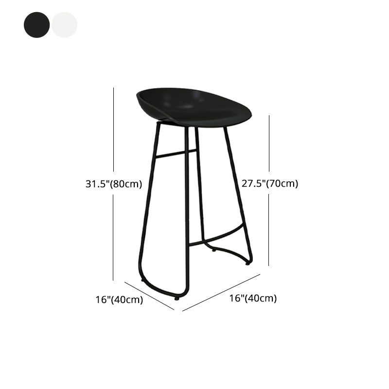 Modern Armless Backrest Counter Stool Iron Cashier Bar Stool with Acrylic Seat and Pedal Clearhalo 'Bar Furniture' 'Bar Stools' 'bar_stools' 'furn' 'furn_bar_stools' 'Furniture' 'furniture_bar_stools' 'Kitchen & Dining Furniture' 1200x1200_524b59e0-f0dd-48f5-a2c7-5a4851dff4fe
