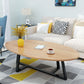Metal Cross Legs Cocktail Table Wooden Oval Top Coffee Table Clearhalo 'Coffee & Accent Tables' 'Coffee Tables' 'coffee_tables' 'furn' 'furn_coffee_tables' 'Furniture' 'Living Room Furniture' 1200x1200_524c1b50-92a8-4a2a-8f6d-93df2ceb0f85