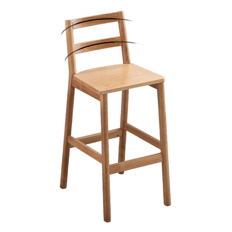 Contemporary Solid Wood Bar Stool Indoor Bar Stool with Footrest and Low Back Clearhalo 'Bar Furniture' 'Bar Stools' 'bar_stools' 'furn' 'furn_bar_stools' 'furniture_bar_stools' 'Kitchen & Dining Furniture' 'kitchen&dining_furn' 'kitchen' 'kitchen_furn' Furniture' 1200x1200_524c2e51-6dc1-45c3-a5e6-9ea99c6d13cc