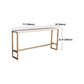 White Glam Style Bar Table Wood Rectangular Bar Table with Metal Base Clearhalo 'Bar Furniture' 'Bar Tables' 'bar_tables' 'furn' 'furn_bar_tables' 'Furniture' 'furniture_bar_tables' 'Kitchen & Dining Furniture' 1200x1200_524c825e-f0b4-4363-942b-9552d2f76de1