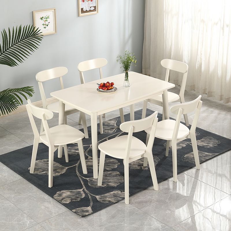 Contemporary Solid Wood Standard Dining Table Rectangle Shape Dining Table for Kitchen Clearhalo ' dining_table' 'Dining Tables & Seating' 'Dining Tables' 'furn' 'furn_dining_table' 'Furniture' 'furniture_dining_table' 'Kitchen & Dining Furniture' 'kitchen&dining_furn' 'kitchen' 'kitchen_dining_table' 1200x1200_524ced53-99e3-4249-93f9-3c2cb226d4f1