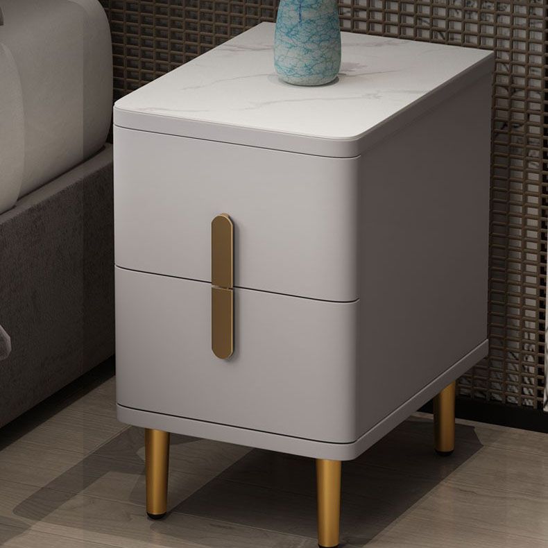 Stone Nightstand Classic Glam Bedside Cabinet with 2 Drawers Clearhalo 'Bedroom Furniture' 'furn' 'furn_night_stand' 'Furniture' 'night_stand' 'Nightstands' 1200x1200_524da6be-12de-48d5-ac1f-e2ddd13f3abb