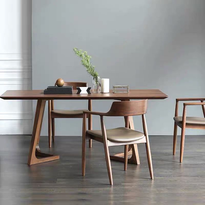 Rectangle Modern Dining Table Solid Wood Fixed Table for Kitchen Clearhalo ' dining_table' 'Dining Tables & Seating' 'Dining Tables' 'furn' 'furn_dining_table' 'Furniture' 'furniture_dining_table' 'Kitchen & Dining Furniture' 'kitchen&dining_furn' 'kitchen' 'kitchen_dining_table' 1200x1200_524f36b1-3dfd-437c-83c2-0c96446c03dc