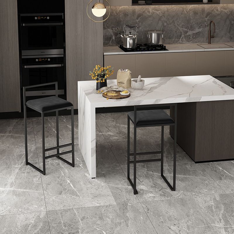 Contemporary Bar and Counter Stool Low Back Stool with Sled Base Clearhalo 'Bar Furniture' 'Bar Stools' 'bar_stools' 'furn' 'furn_bar_stools' 'Furniture' 'furniture_bar_stools' 'Kitchen & Dining Furniture' 1200x1200_524fa0be-38d6-41c2-a53f-daca233d1212