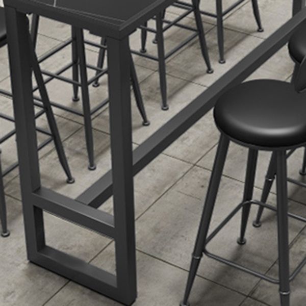 Black Sintered Stone Bar Table Dining Table for Kitchen Living Room Coffee Room Clearhalo 'Bar Furniture' 'Bar Tables' 'bar_tables' 'furn' 'furn_bar_tables' 'Furniture' 'Kitchen & Dining Furniture' 1200x1200_52502ec0-a835-4852-8062-84a630514c7a