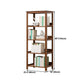 Modern Open Bookshelf Rectangle Wood Bookcase with Shelves for Home