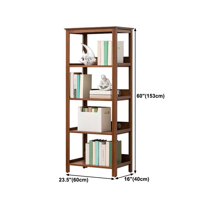 Modern Open Bookshelf Rectangle Wood Bookcase with Shelves for Home