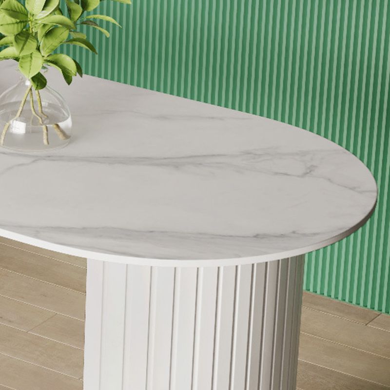 Sintered Stone Top White Table for Restaurant Modern Kitchen Table with Double Pedestal Clearhalo 'Dining Tables & Seating' 'Dining Tables' 'dining_table' 'furn' 'furn_dining_table' 'Furniture' 'furniture_dining_table' 'Kitchen & Dining Furniture' 'kitchen' 'kitchen_dining_table' 1200x1200_525424b1-08f2-4095-ae64-734a85a0b6e8