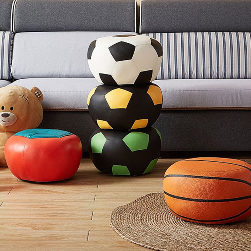 Specialiteit Ottomaanse faux leerwaterbestendige pouf geometrisch patroon poef