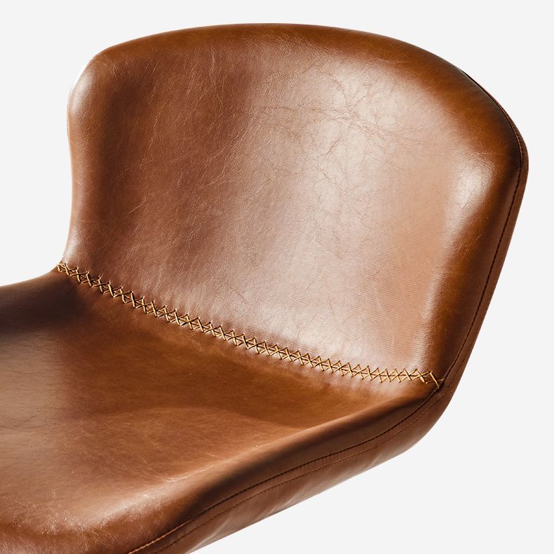 Faux Leather Adjustable Height Swivel Armless Bar Stool with Footrest Clearhalo 'Bar Furniture' 'Bar Stools' 'bar_stools' 'furn' 'furn_bar_stools' 'Furniture' 'Kitchen & Dining Furniture' 1200x1200_5254aa36-7fed-4230-b2a2-8256296ca56c