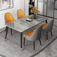 Rectangle Black Base Dining Table Modern Stone Table for Dining Room Use Clearhalo 'Dining Tables & Seating' 'Dining Tables' 'dining_table' 'furn' 'furn_dining_table' 'Furniture' 'Kitchen & Dining Furniture' 1200x1200_525602e0-c695-4c59-9fc3-e573dbcf729a