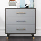 Grey Accent Chest with Solid Wood Straight Legs and Drawers Chest
