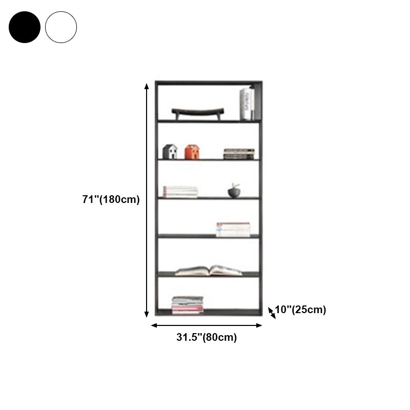 Metal Bookcase Minimalist Book Shelf with Rectangular Shelves Clearhalo 'Bookcases' 'furn' 'furn_bookcases' 'Furniture' 'furniture_bookcases' 'kitchen' 'kitchen_bookcases' 'Living Room Furniture' 'Office Furniture' 1200x1200_525b3431-bac0-4d05-a539-197291a697eb