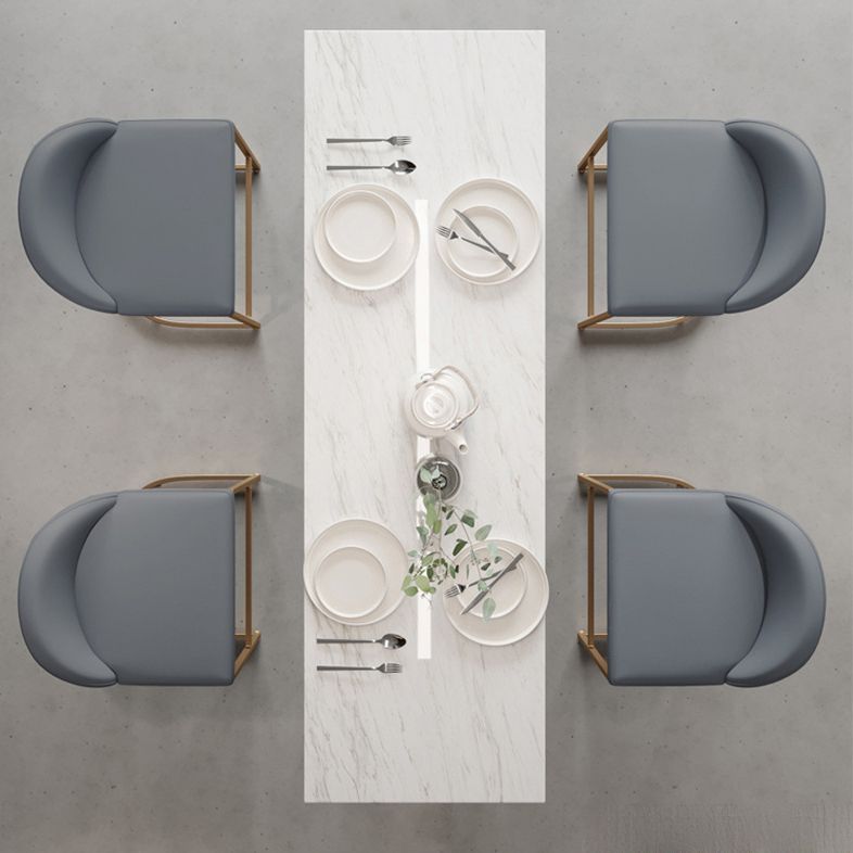 Juego de mesa de pub rectangular de lujo, juego de mesa de bistró con tapa de piedra sinterizada de 1/2/5 piezas