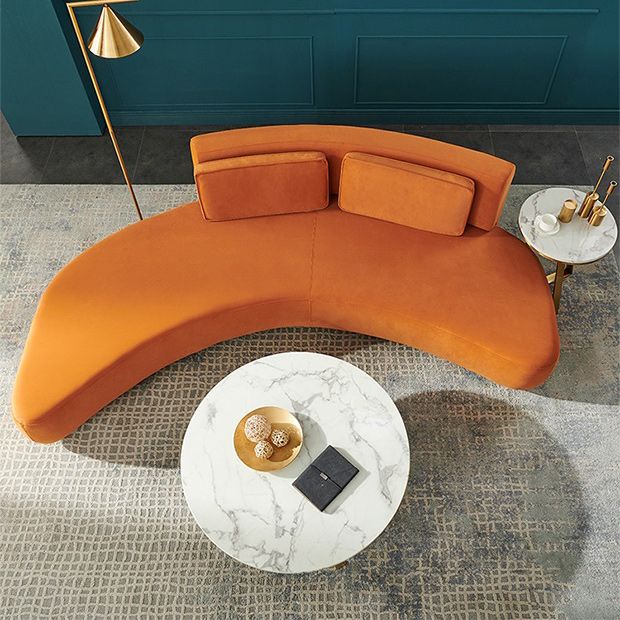 Salle de salon de tissu stationnaire contemporain Soupchable sans bras