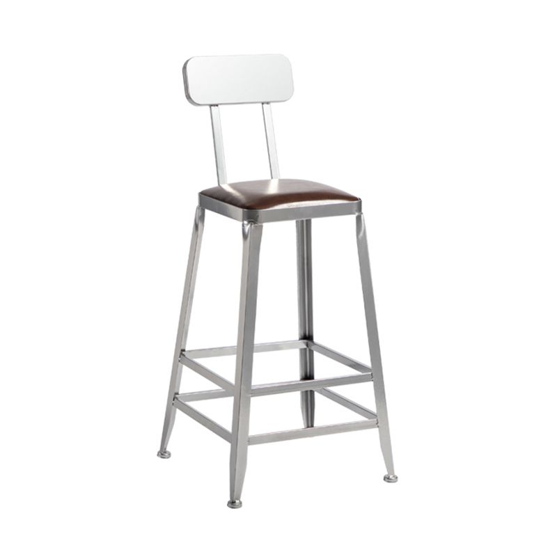 Modern Armless Counter Stool Iron Restaurant Bar Stool with Leather Cushion and Pedal Clearhalo 'Bar Furniture' 'Bar Stools' 'bar_stools' 'furn' 'furn_bar_stools' 'furniture_bar_stools' 'Kitchen & Dining Furniture' 'kitchen&dining_furn' 'kitchen' 'kitchen_furn' Furniture' 1200x1200_525f8aca-a0c1-4fb3-872f-13e3af4022fd