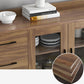 Sideboard moderna in sideboard da pranzo in legno ingegnerizzato marrone con porte per soggiorno
