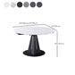 Modern Extendable Stone Dining Table Steel Base Dinner Table for Home Clearhalo 'Dining Tables & Seating' 'Dining Tables' 'dining_table' 'furn' 'furn_dining_table' 'Furniture' 'Kitchen & Dining Furniture' 1200x1200_5260e9c2-8c63-40d5-9a4b-e50313b37baa