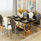 Glam Rectangle Shape Marble Dining Table Standard Dining Table with Double Pedestal Bases Clearhalo ' dining_table' 'Dining Tables & Seating' 'Dining Tables' 'furn' 'furn_dining_table' 'Furniture' 'furniture_dining_table' 'Kitchen & Dining Furniture' 'kitchen&dining_furn' 'kitchen' 'kitchen_dining_table' 1200x1200_5261553b-da71-4806-8f42-8c61533b2b2c