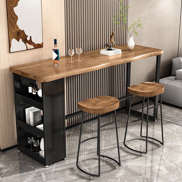 Tavolo da pranzo per btrollo da pranzo a base di bistrot in legno massiccio interno con conservazione