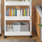 Scandinavian Plastic Bookshelf Open Back Standard Bookcase with Shelves