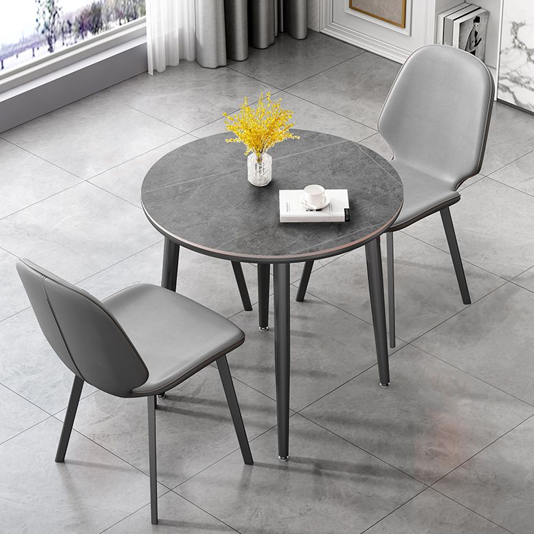 Metal Industrial Dinette Table Sintered Stone Top Table with 4 Legs Clearhalo ' dining_table' 'Dining Tables & Seating' 'Dining Tables' 'furn' 'furn_dining_table' 'Furniture' 'furniture_dining_table' 'Kitchen & Dining Furniture' 'kitchen&dining_furn' 'kitchen' 'kitchen_dining_table' 1200x1200_5263cb49-b2c8-4bc7-a640-e00b3ad75964
