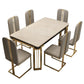 Metal Traditional Luxury Rectangular Dining Table Sintered Stone Table with Legs Clearhalo ' dining_table' 'Dining Tables & Seating' 'Dining Tables' 'furn' 'furn_dining_table' 'Furniture' 'furniture_dining_table' 'Kitchen & Dining Furniture' 'kitchen&dining_furn' 'kitchen' 'kitchen_dining_table' 1200x1200_52640244-a40d-42dc-8707-a9da3f4511e0