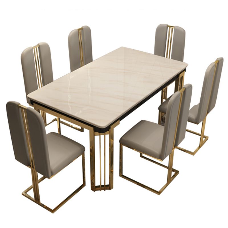 Metal Traditional Luxury Rectangular Dining Table Sintered Stone Table with Legs Clearhalo ' dining_table' 'Dining Tables & Seating' 'Dining Tables' 'furn' 'furn_dining_table' 'Furniture' 'furniture_dining_table' 'Kitchen & Dining Furniture' 'kitchen&dining_furn' 'kitchen' 'kitchen_dining_table' 1200x1200_52640244-a40d-42dc-8707-a9da3f4511e0