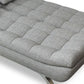 Contemporary Linen Armless Sleeper Sofa Convertible Sofa for Living Room