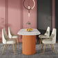 Glam Oval Shape White Dining Table Sintered Stone Standard Dining Table for Kitchen Clearhalo ' dining_table' 'Dining Tables & Seating' 'Dining Tables' 'furn' 'furn_dining_table' 'Furniture' 'furniture_dining_table' 'Kitchen & Dining Furniture' 'kitchen&dining_furn' 'kitchen' 'kitchen_dining_table' 1200x1200_5264852a-9172-4545-9393-921ca4aa4360