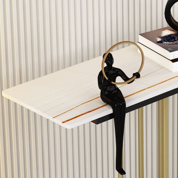 Table de console rectangle contemporaine table de canapé de console finition antique