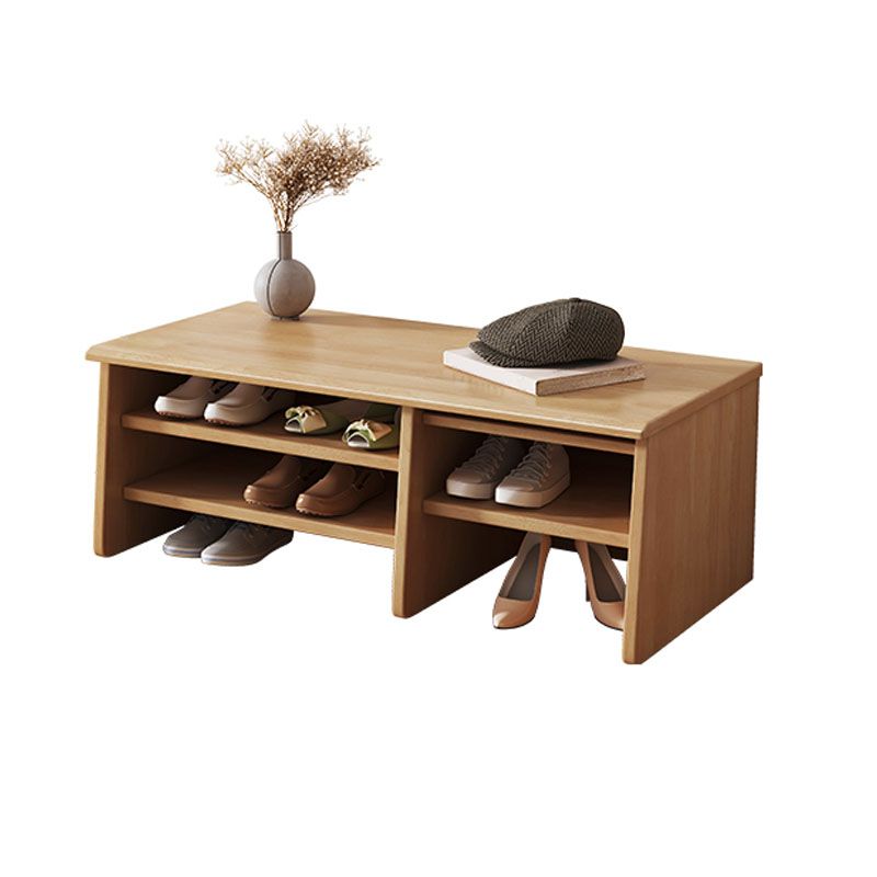 Modern Rubber Wood Bench Rectangle Home Storage Seating Bench with Legs Clearhalo 'Benches' 'Chairs & Seating' 'furn' 'furn_benches' 'Furniture' 'Living Room Furniture' 1200x1200_52650cc6-c8f4-4458-8b94-163819ac7ea6