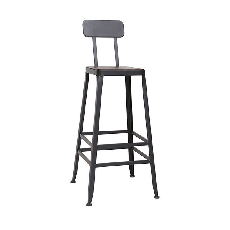 Wooden Square Seat Barstool Industrial Metal Counter Stool with Backrest Clearhalo 'Bar Furniture' 'Bar Stools' 'bar_stools' 'furn' 'furn_bar_stools' 'furniture_bar_stools' 'Kitchen & Dining Furniture' 'kitchen&dining_furn' 'kitchen' 'kitchen_furn' Furniture' 1200x1200_52653c5d-9d44-42b1-85c8-decc5b44c0f4