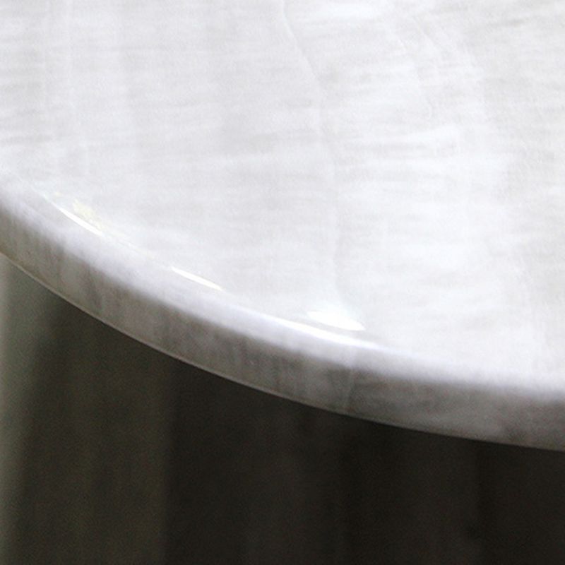 Glam rechthoekige witte salontafel met marmeren blad en stalen onderstel