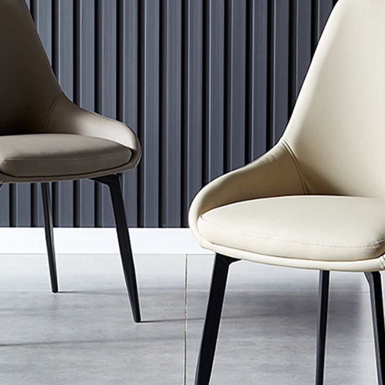 Industrial Design Solid Back Arm Side Chair Upholstered Dining Chairs Clearhalo ' kitchen&dining_furn' 'Dining Chairs' 'Dining Tables & Seating' 'dining_chair' 'furn' 'furn_dining_chair' 'Furniture' 'furniture_dining_chair' 'Kitchen & Dining Furniture' 'kitchen' 1200x1200_5268b646-205a-4b1f-a3c4-2c866fd1721e