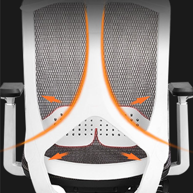 Moderne roteerbare bureaustoel Mesh Mid / High Back Desk stoel met wielen