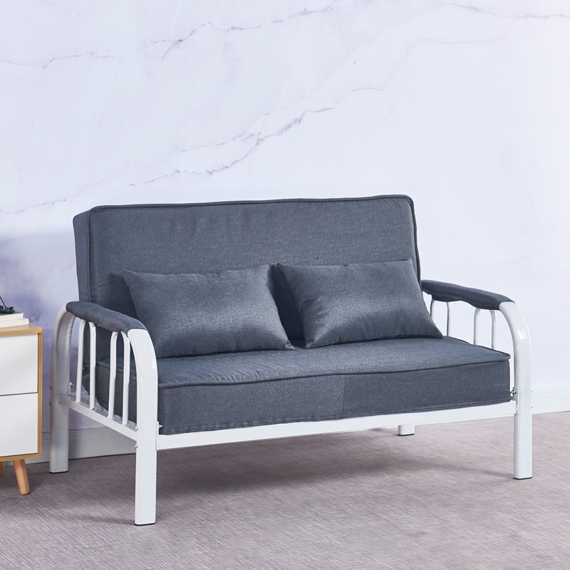 Linnen hedendaagse vierkante arm slaapparaat sofa wasbare cabriolet sofa