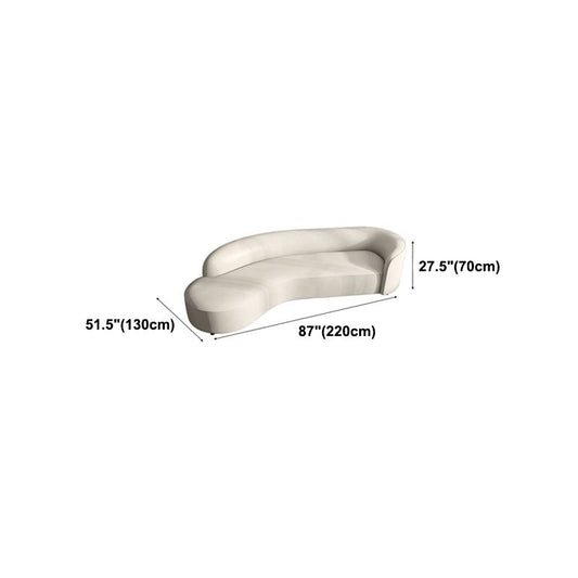 Sezioni da 51 pollici a un braccio, divano sezionale curvo stretto per soggiorno