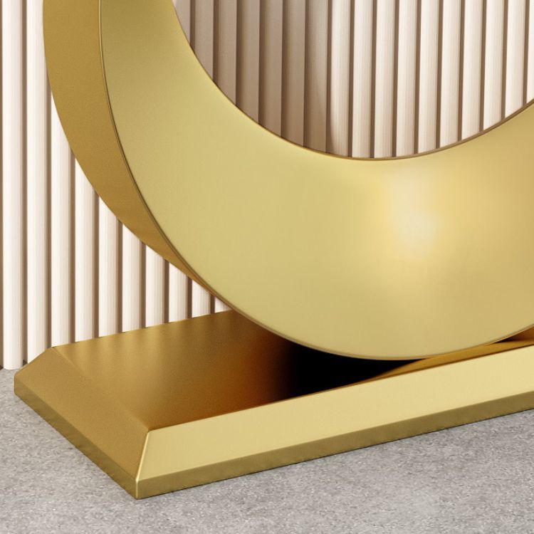 Console rettangolare glam Tabella 31,5 "Tavolo di accento in pietra alta per Hall