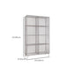 Metal Closed Back Standard Bookshelf Shelves Included Bookcase in Silver