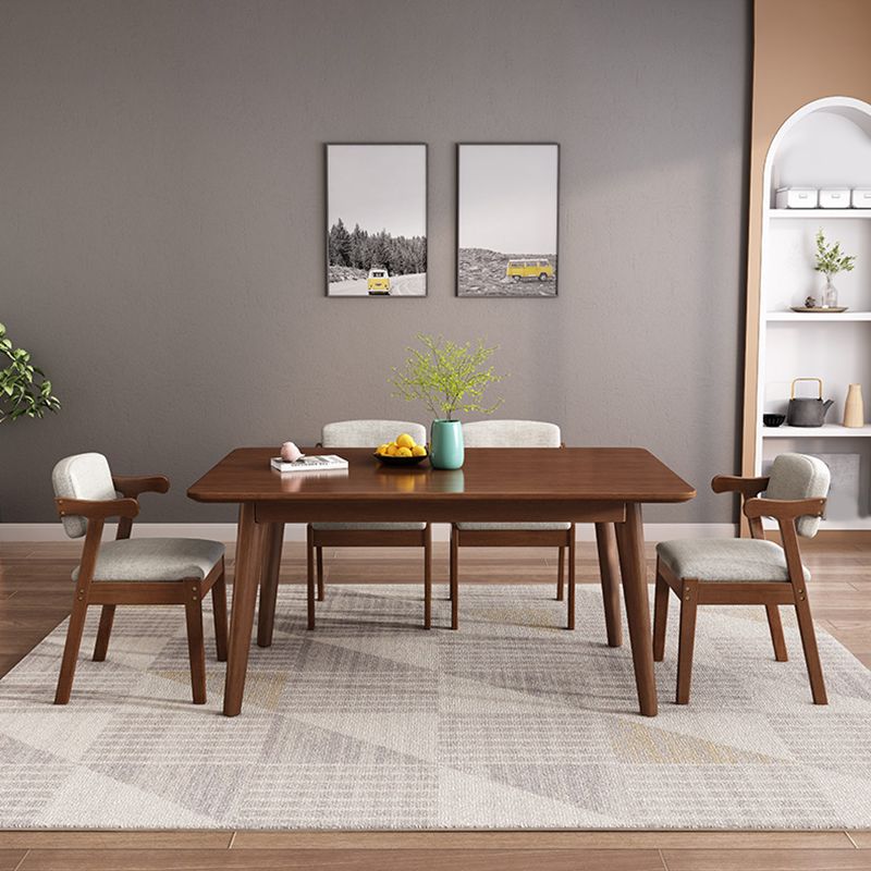 Kitchen Modern Solid Wood Dining Table of Trasitional Height with Formal Dining Room Sets Clearhalo 'Dining Room Sets' 'Dining Tables & Seating' 'dining_room_set' 'Furniture' 'furniture_dining_room_set' 'Kitchen & Dining Furniture' 'kitchen&dining_furn' 'kitchen' 1200x1200_527170dc-1e37-456f-85a2-078027fe623c